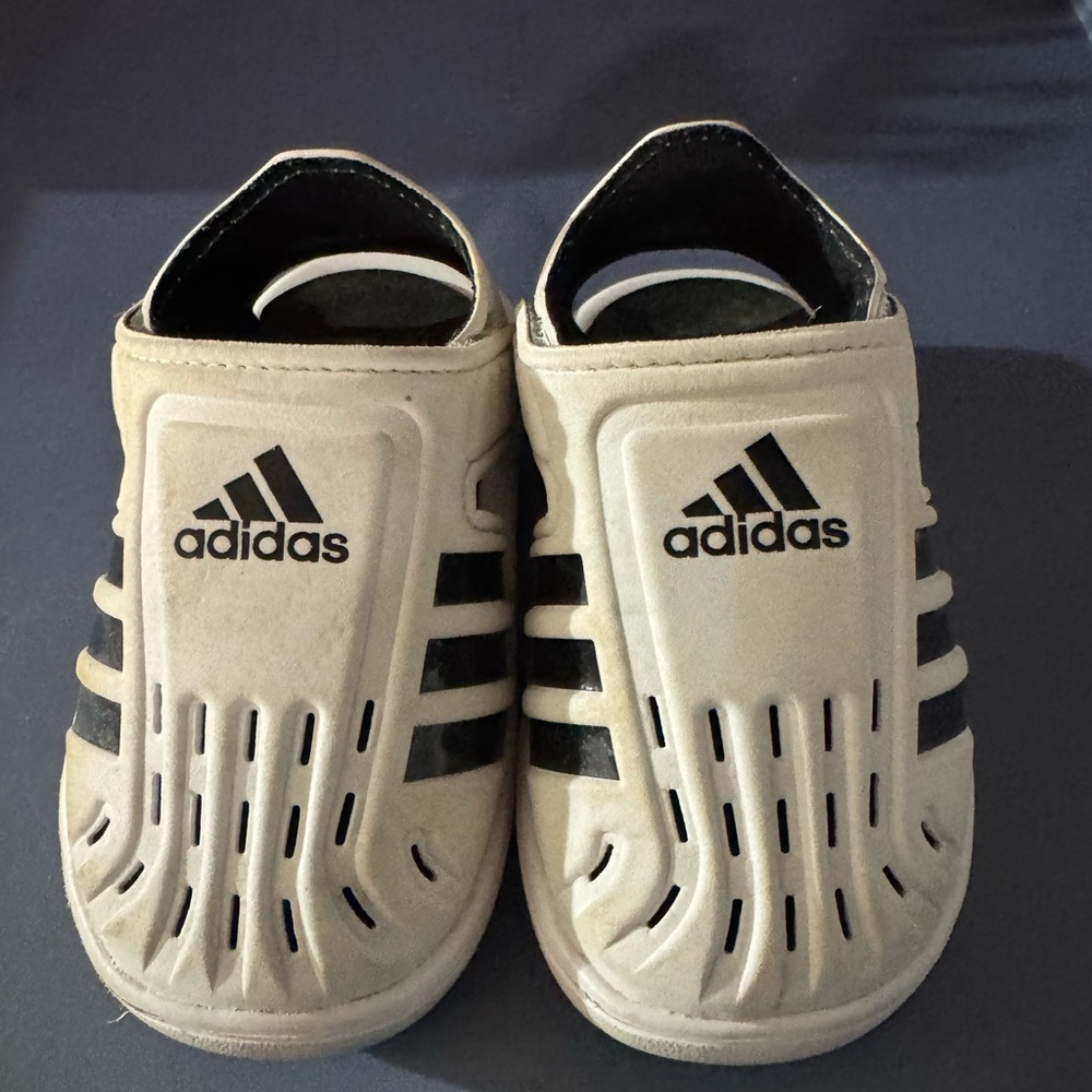 Adidas Water Sandals, Toddler 5, White/Black